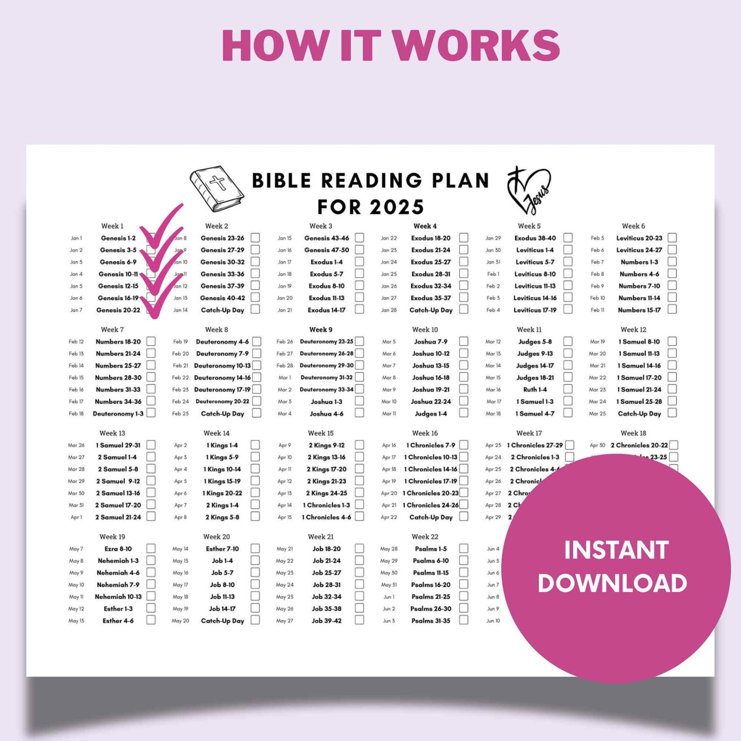 2025 Old and New Testament Bible Reading Plan for Christians,Read the Bible in One Year