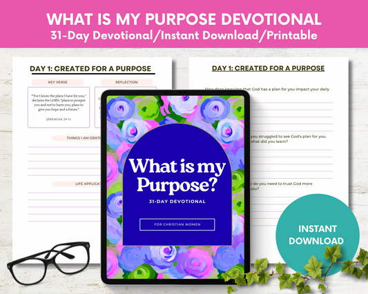Discover Your Purpose:31 Day Printable Devotional for Christian Women