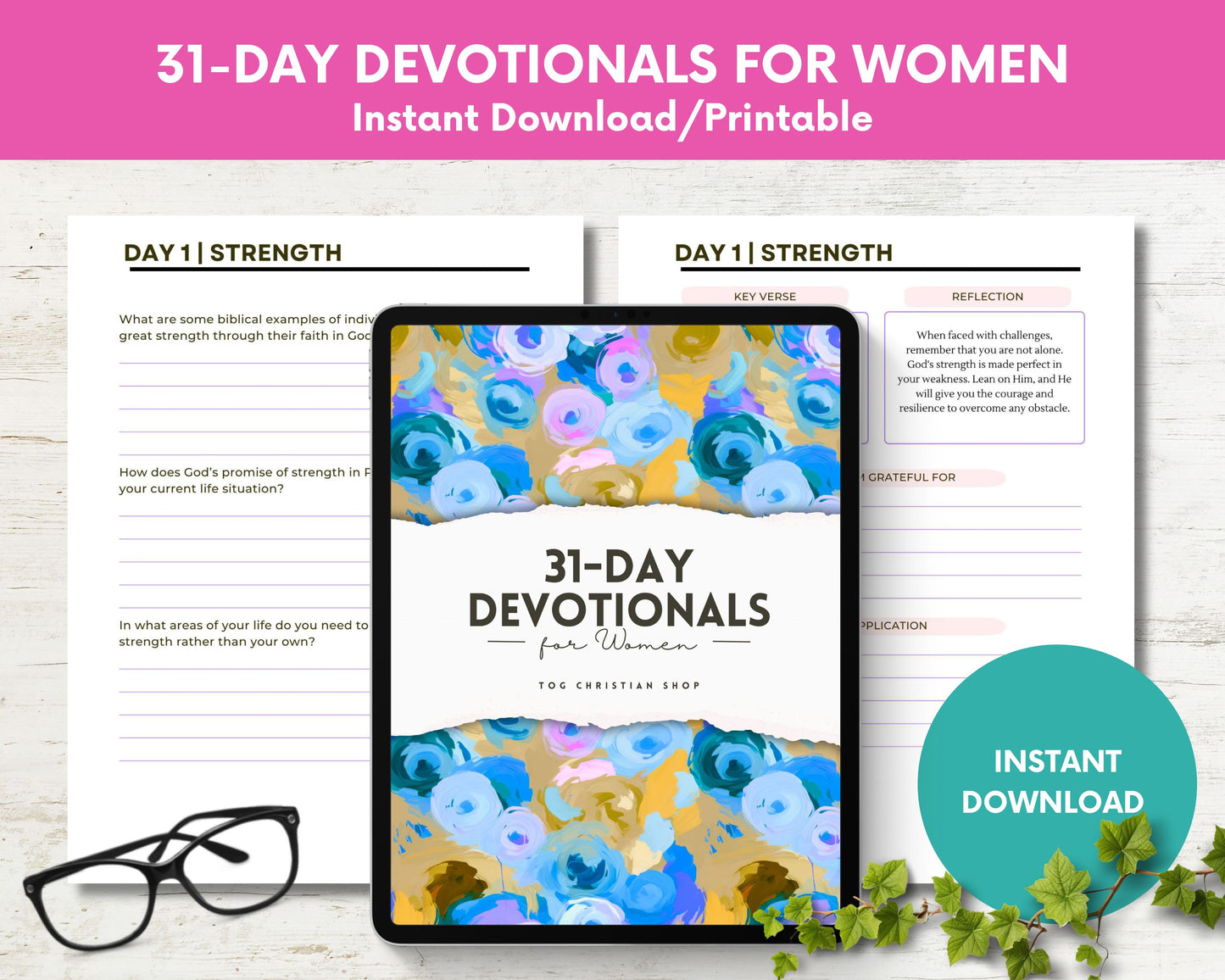 Journey of Faith: 31 Day Printable Devotional for Christian Women