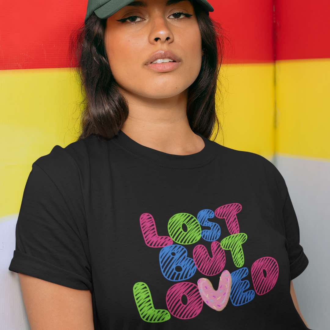 "Lost but Loved" Colorful Christian Graphic T-Shirt