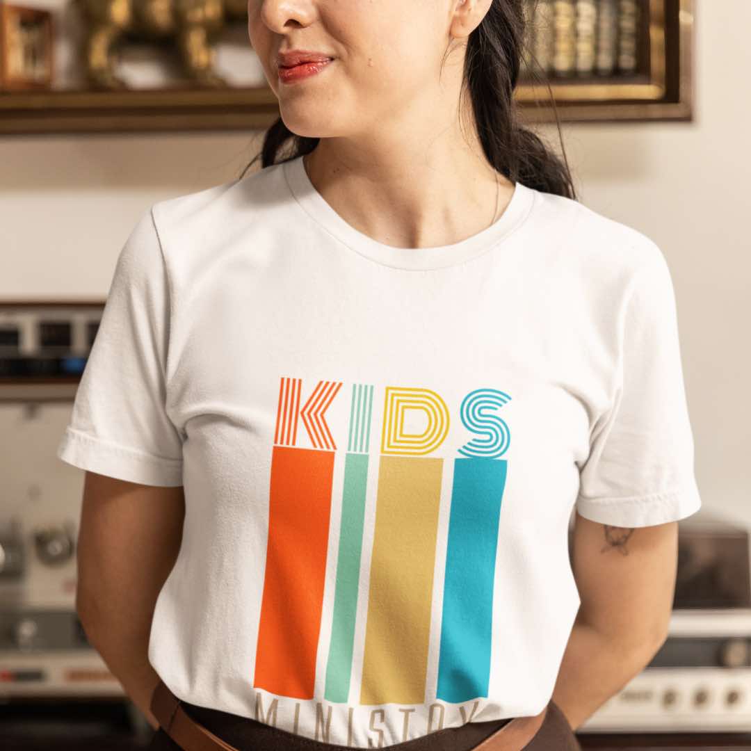 Vintage Kids Ministry Short Sleeve Tee for Church Events