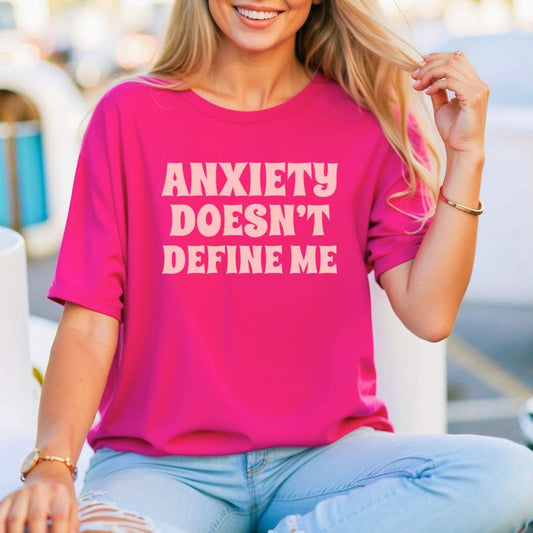 Anxiety Doesn't Define Me Unisex Tee - Empowering Short Sleeve Shirt