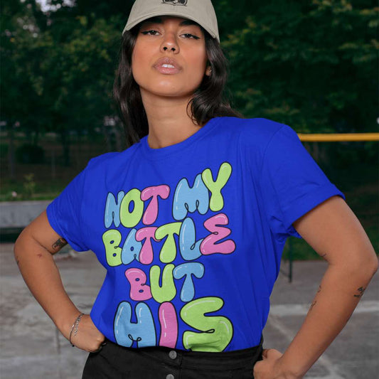 “Not My Battle But His” Inspirational Christian Softstyle T-Shirt