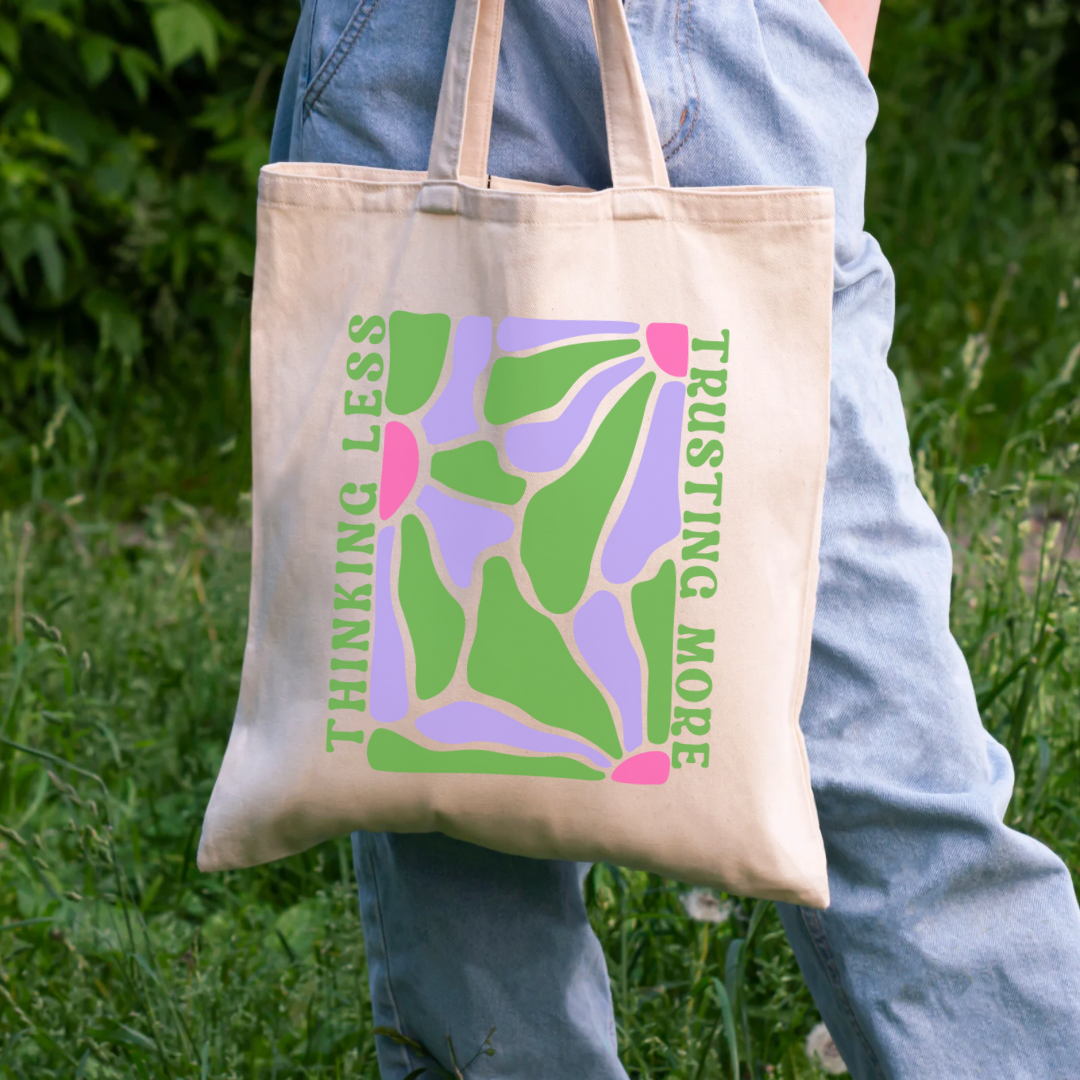 Thinking Less, Trusting More Inspirational Shopper Bag